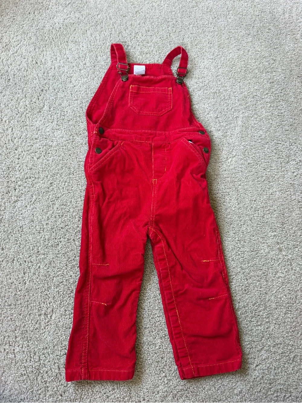 Hanna Andersson Red Corduroy Kids' Overalls